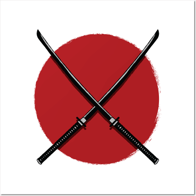 Japanese Samurai Katana Wall Art by FillSwitch